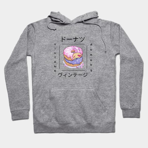 Donut Kawaii Pastry Food Japan Asia Sweet Hoodie by Flowering Away